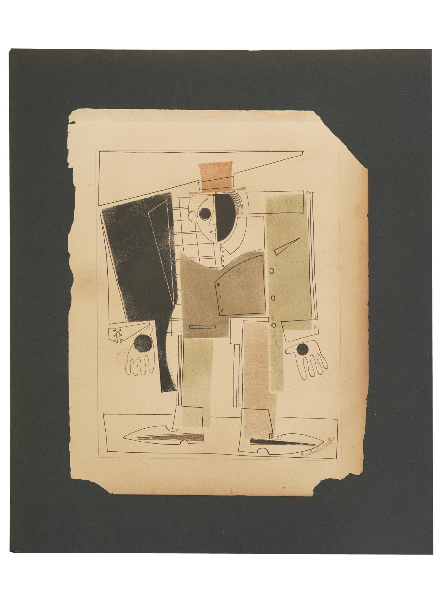 A RUSSIAN V. LEBEDEV AVANT GARDE GOUACHE PAINTING (1 of 3)