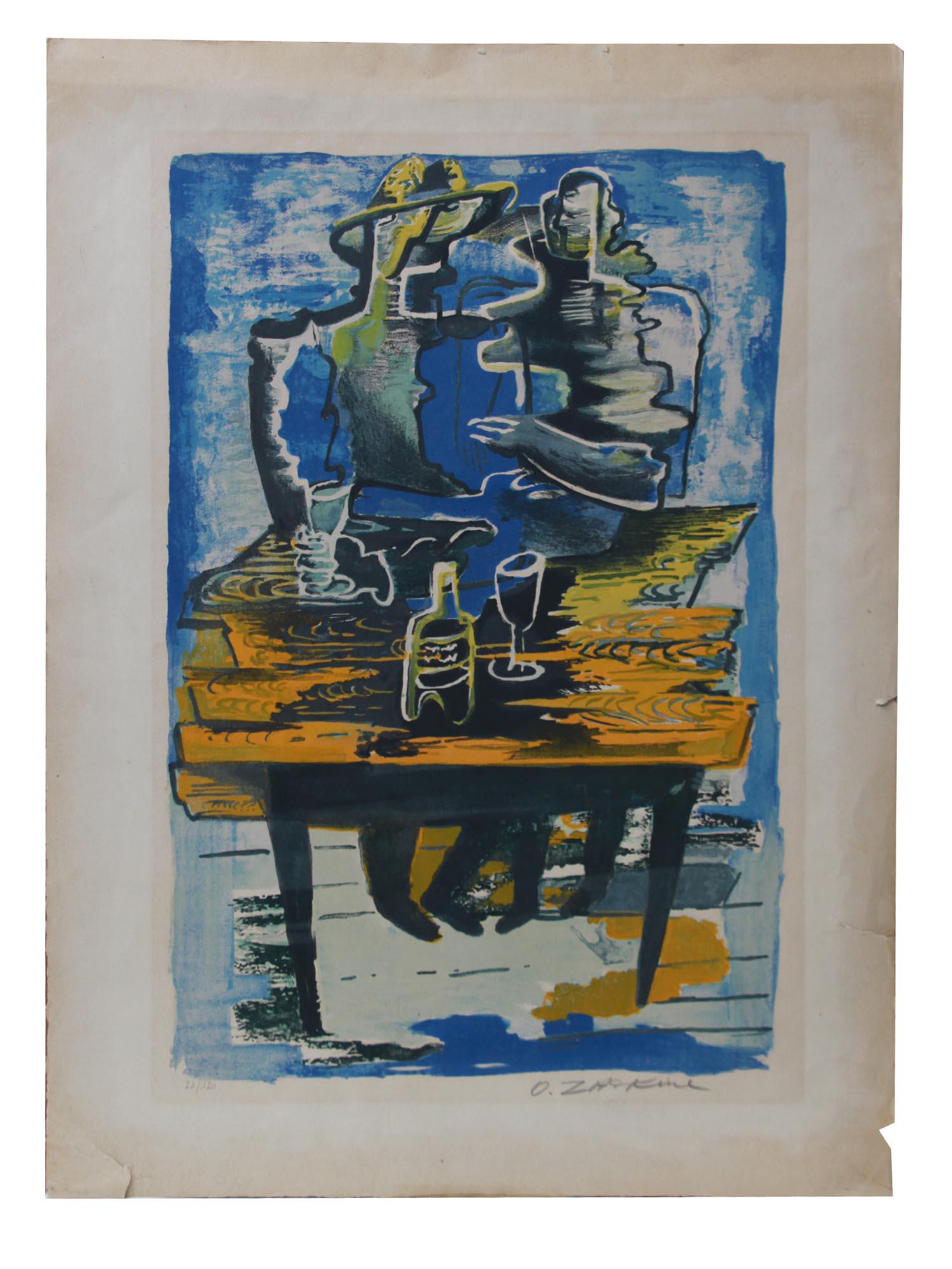 AN ORIGINAL OSSIP ZADKINE SIGNED COLOR LITHOGRAPH (1 of 10)