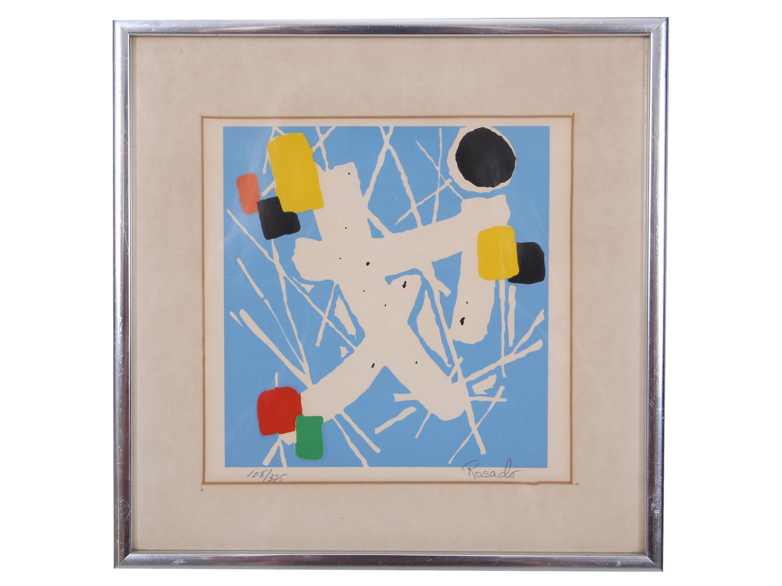 A PUERTO RICAN ABSTRACT SERIGRAPH BY JULIO ROSADO (1 of 4)