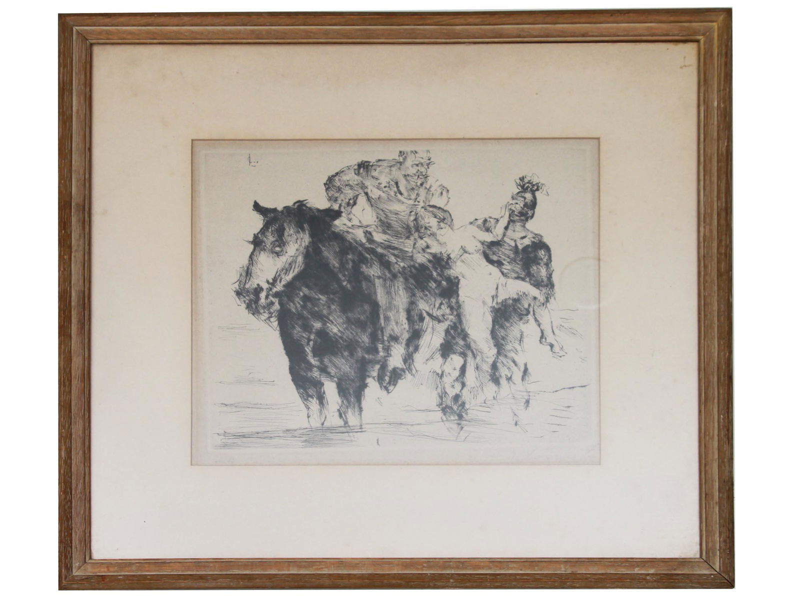 GERMAN DRYPOINT ETCHING ON PAPER BY LOVIS CORINTH (1 of 4)