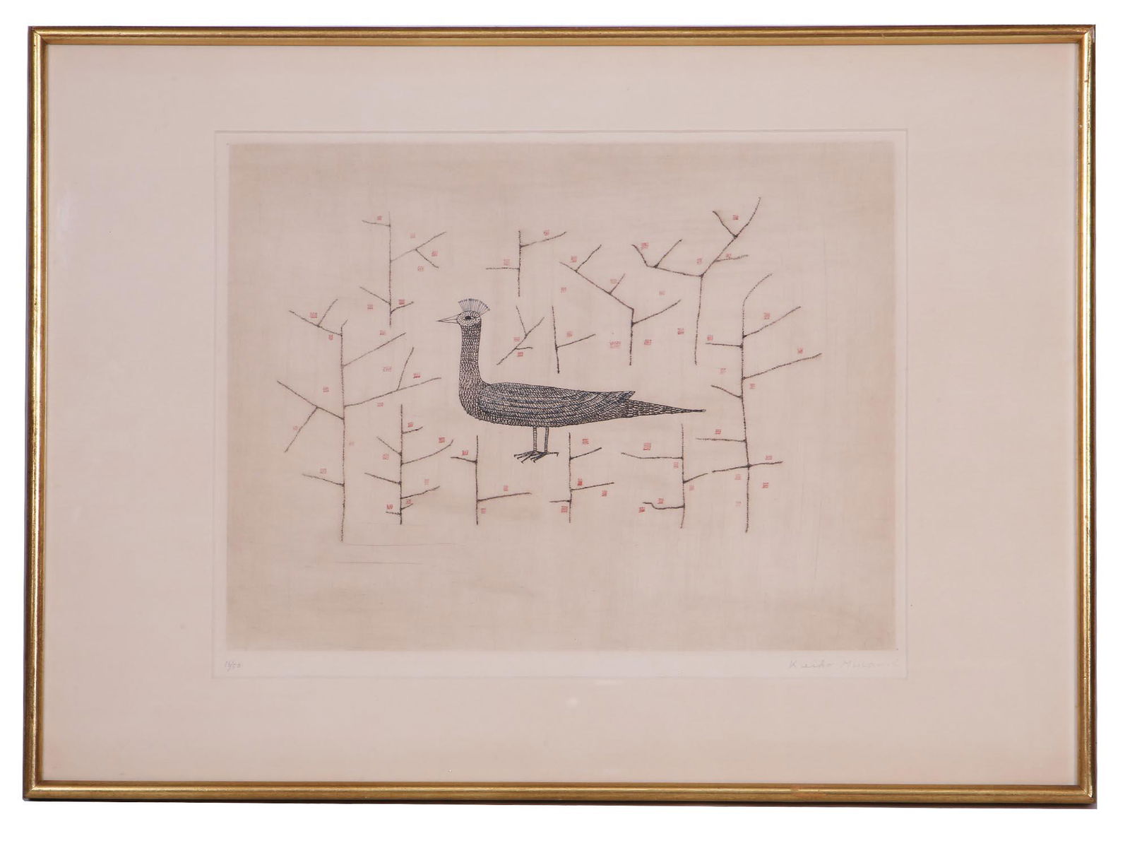 A JAPANESE ETCHING BIRD BY KEIKO MINAMI (1 of 6)