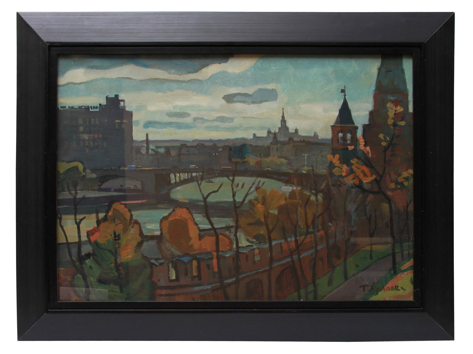 RUSSIAN PAINTING VIEW OF KREMLIN BY GEORGY HRAPAK (1 of 8)