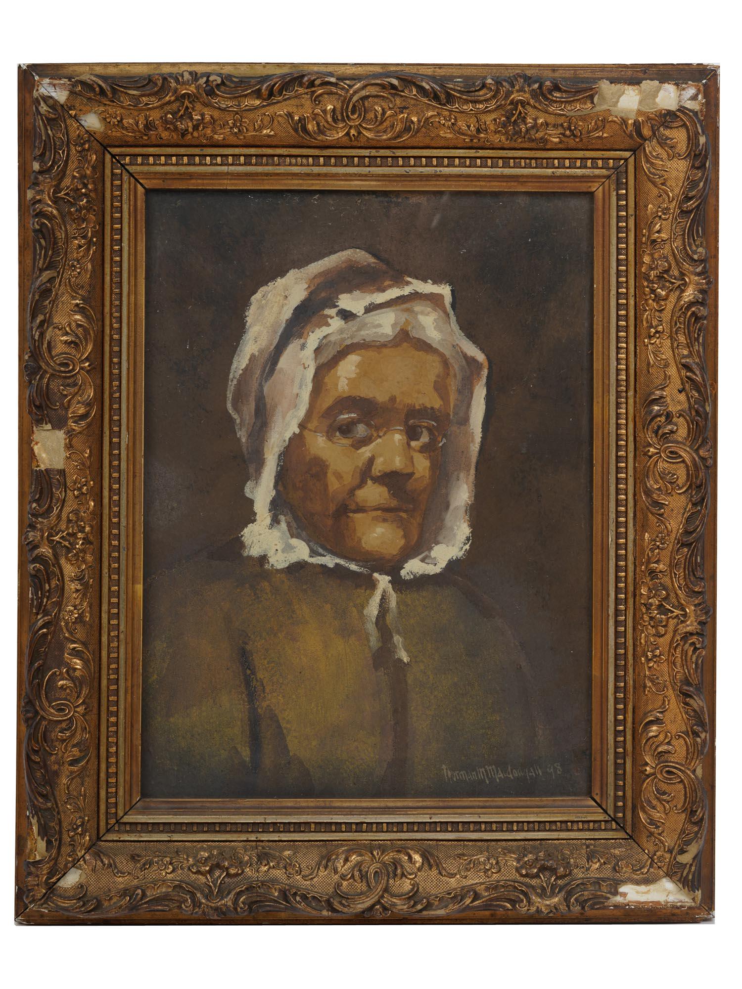 LADY WITH BONNET PAINTING BY NORMAN MACDOUGALL (1 of 4)