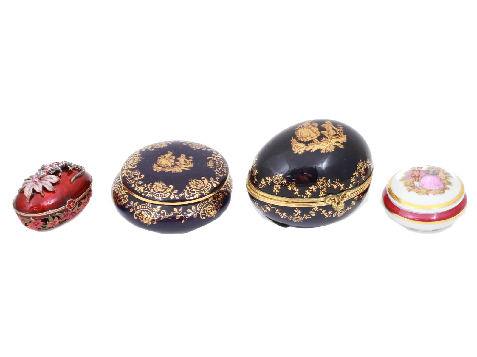 A LOT OF FOUR VINTAGE TRINKET BOXES (1 of 10)