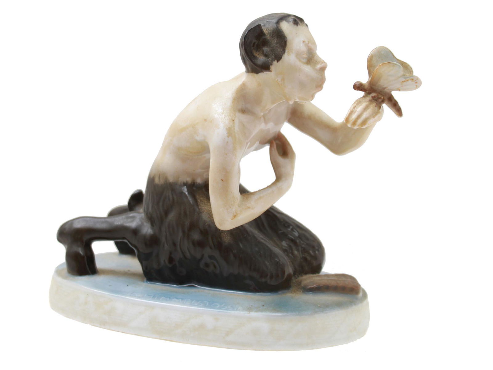 A BAVARIAN ROSENTHAL PORCELAIN FIGURINE OF FAUN (1 of 8)