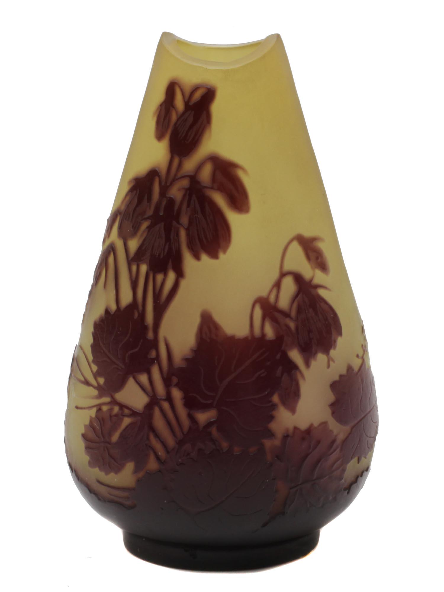 A FRENCH ART NOUVEAU GLASS VASE NANCY BY E GALLE (1 of 6)