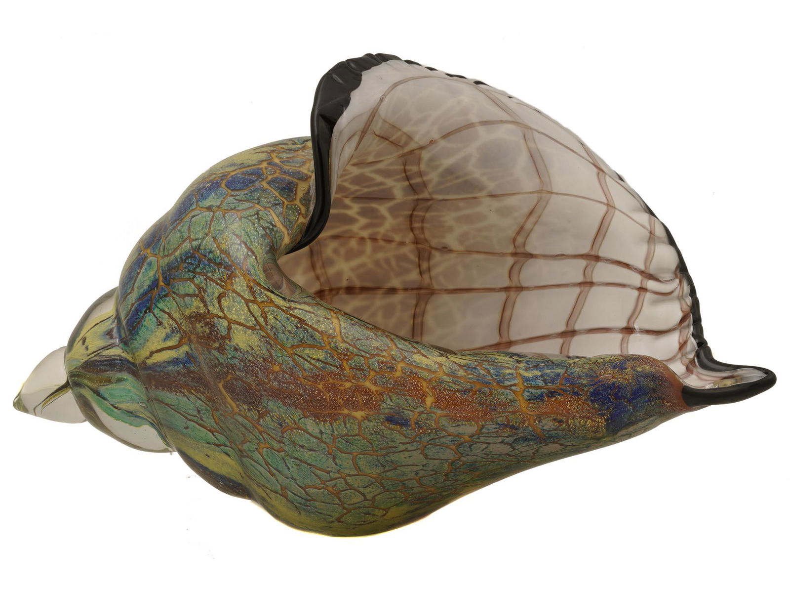 A LARGE MURANO GLASS HAND-BLOWN SHELL DECORATION (1 of 5)