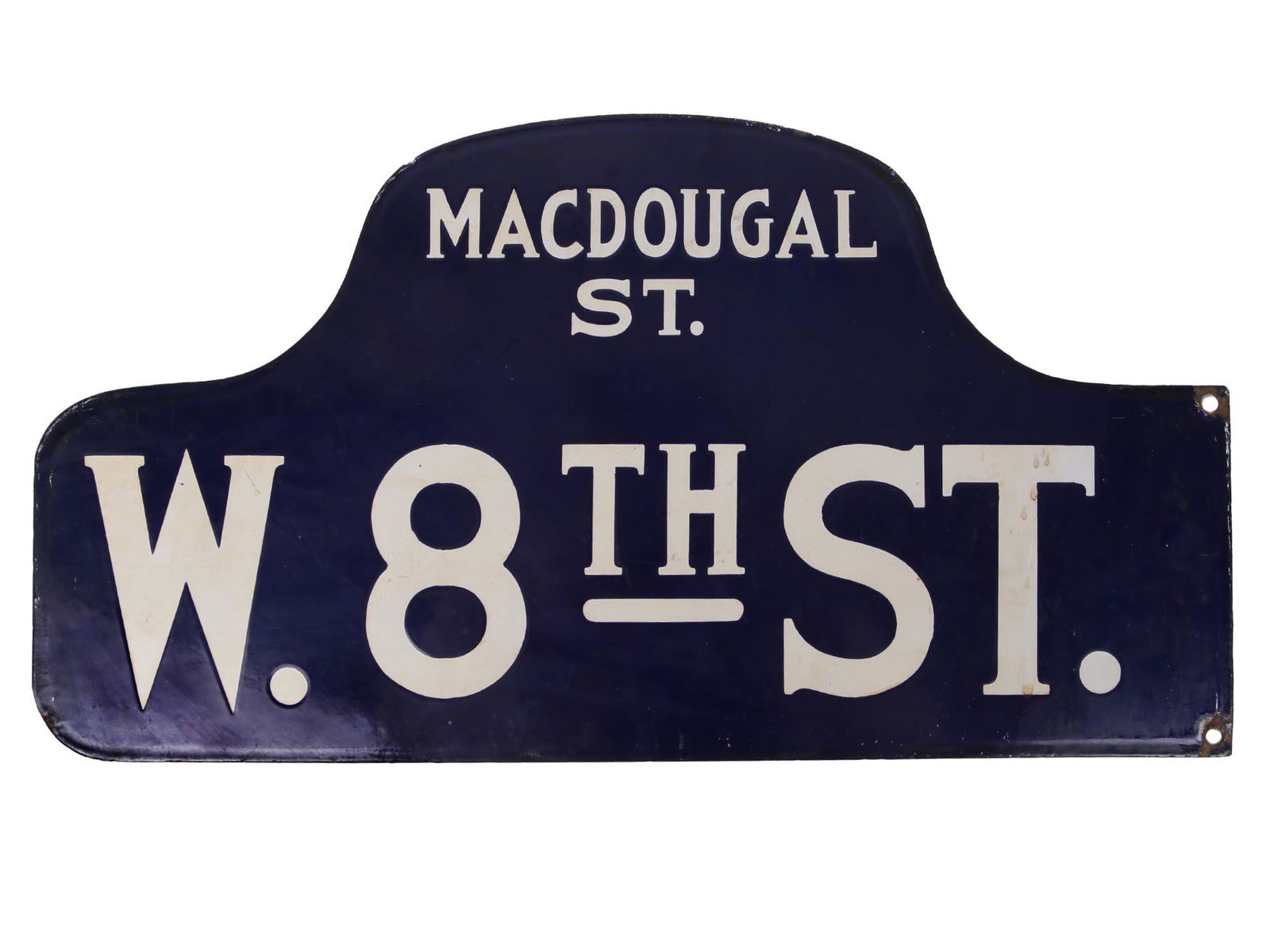 AN ORIGINAL AMERICAN MACDOUGAL TIN STREET SIGN (1 of 3)