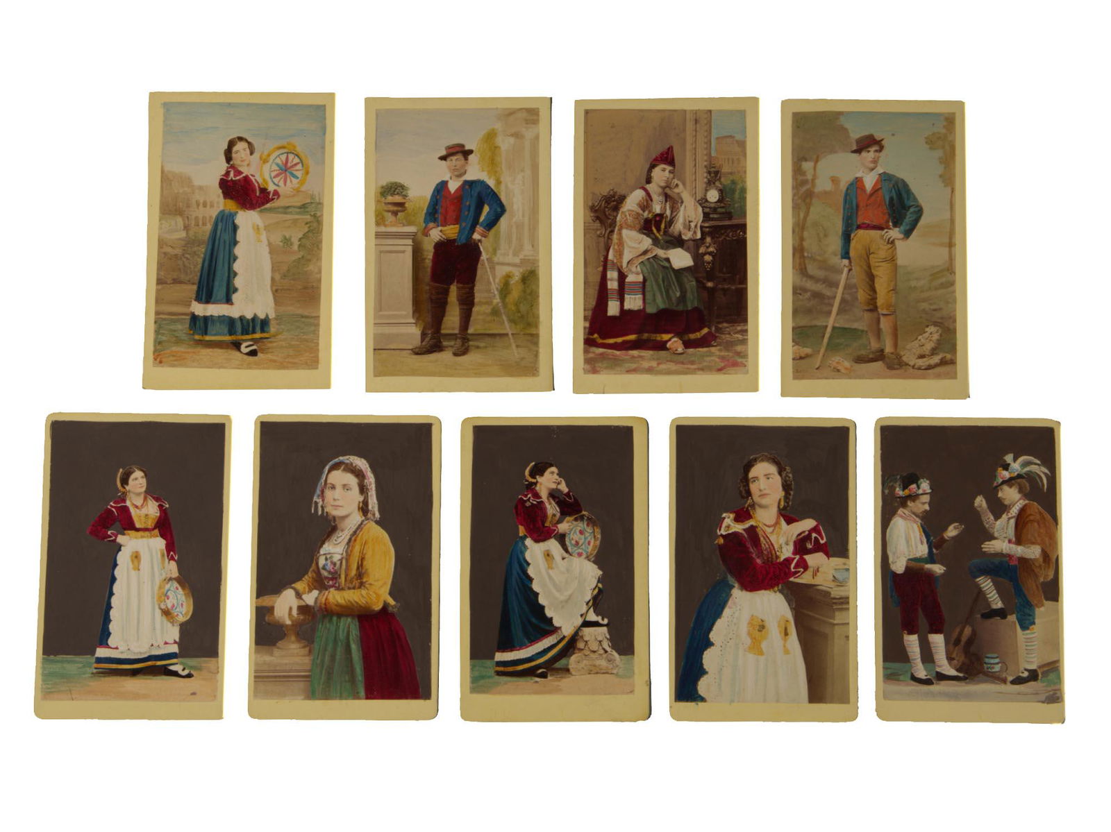 RARE ANTIQUE ROMA ITALY HANDPAINTED PHOTO CARDS (1 of 7)