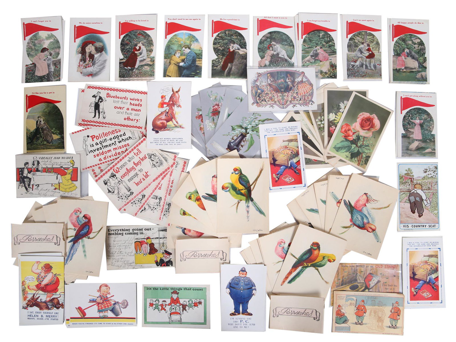 LARGE COLLECTION OF AMERICAN POSTCARDS VALENTINES (1 of 8)