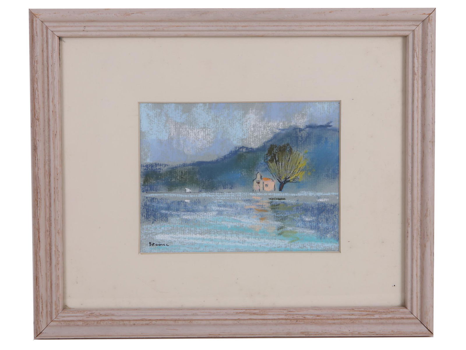 ATTR TO YVES BECON PASTEL LANDSCAPE PAINTING (1 of 5)