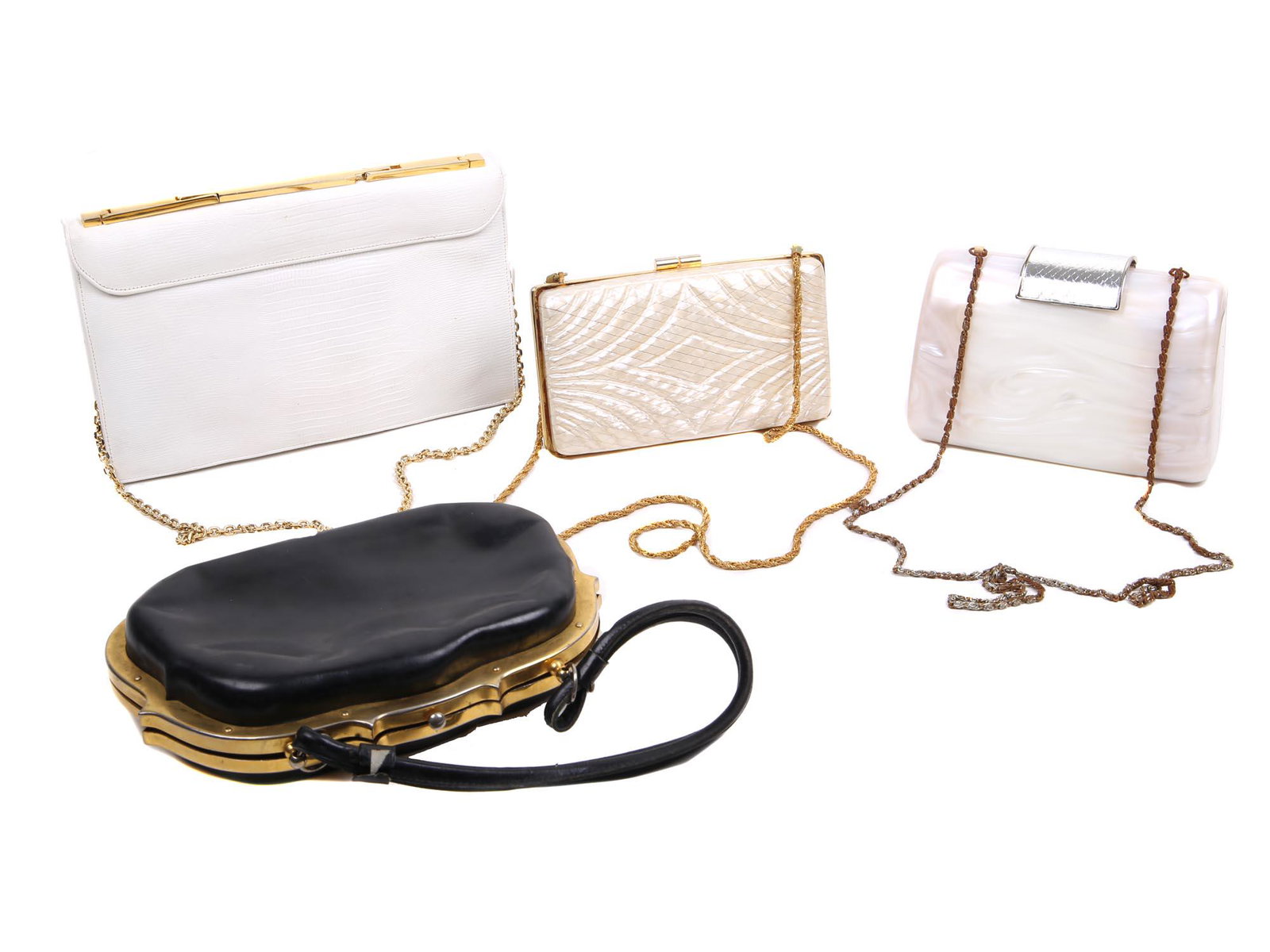 LOT OF VINTAGE RETRO WOMEN FASHION PURSES BAGS (1 of 5)