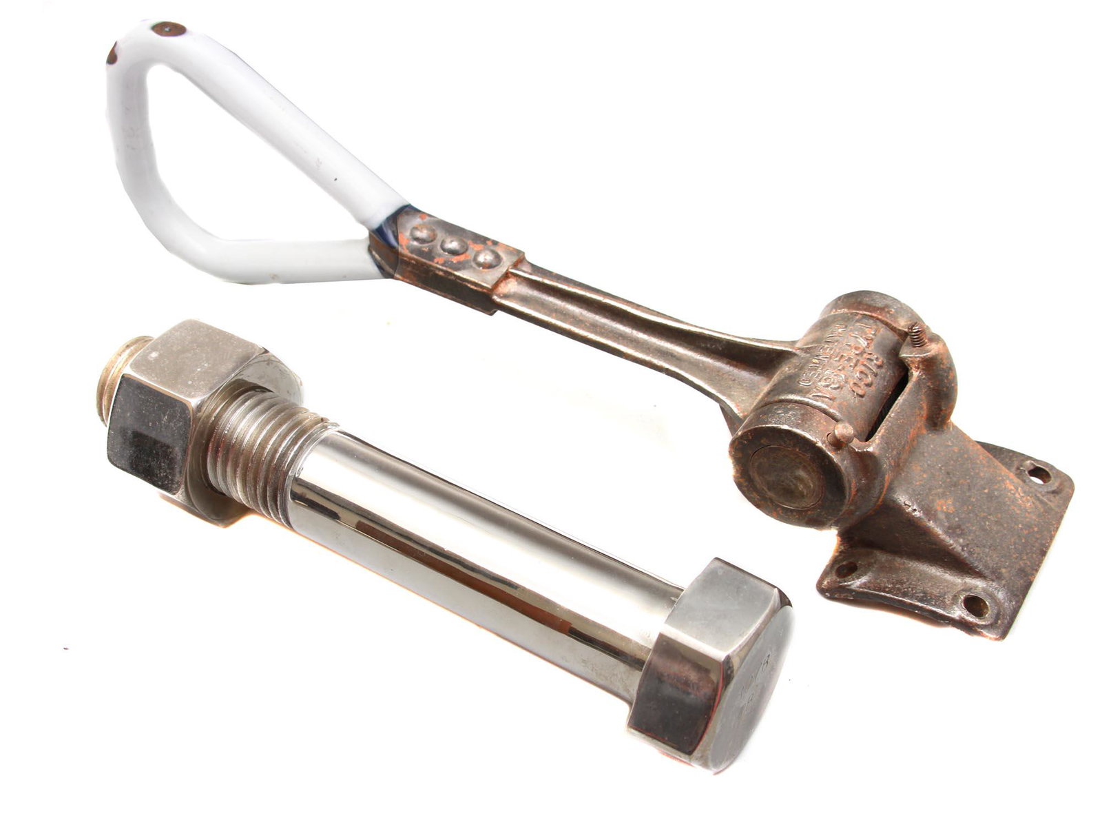 A VINTAGE SUBWAY STRAP HANGER AND A BOLT SCREW (1 of 10)