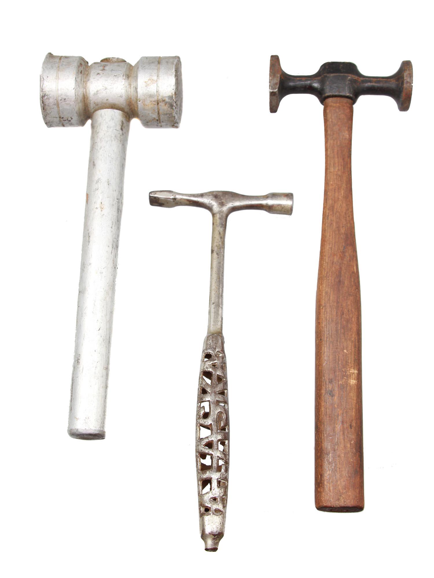 A SET OF THREE RARE VINTAGE AMERICAN HAMMERS (1 of 8)