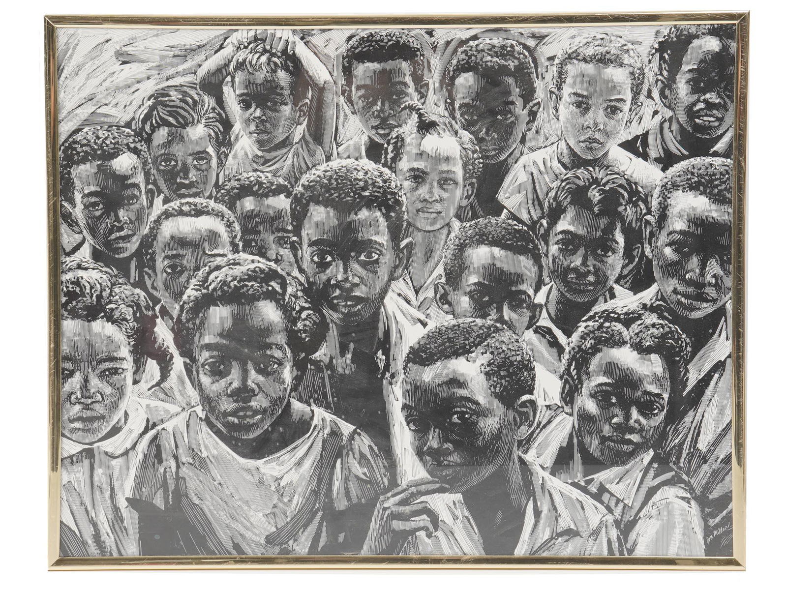 AFRO AMERICAN LITHOGRAPH CHILDREN BY DON MILLER (1 of 4)