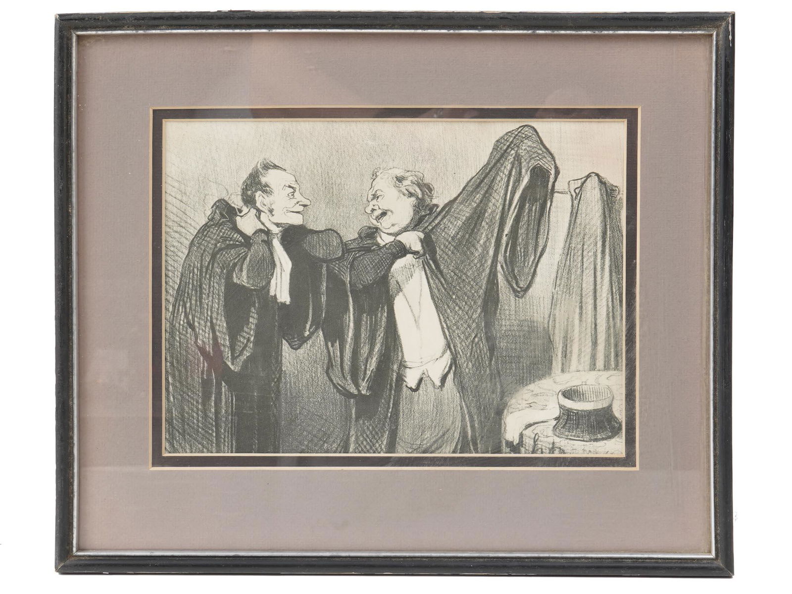 RARE FRENCH POLITICAL ETCHING BY HONORE DAUMIER (1 of 4)