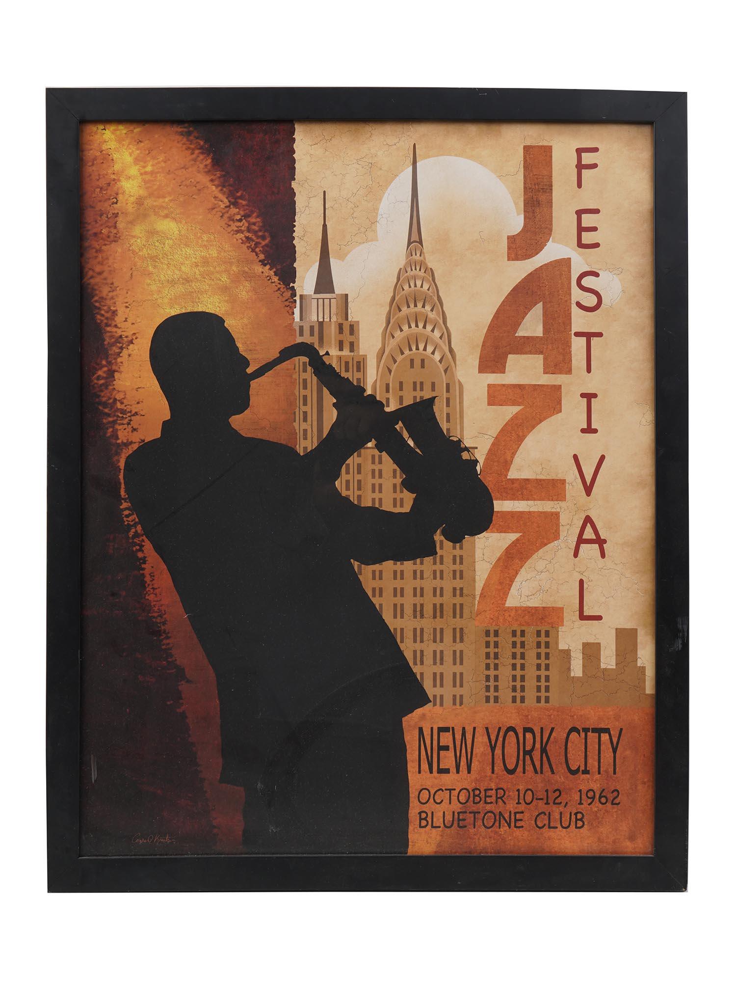 JAZZ FESTIVAL NEW YORK POSTER BY CONRAD KNUTSEN (1 of 5)