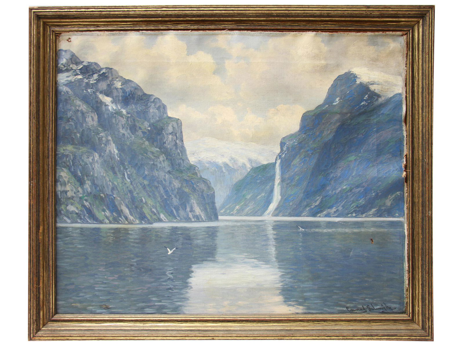 A NORSE OIL PAINTING SEASCAPE BY CONRAD SELMYHR (1 of 7)