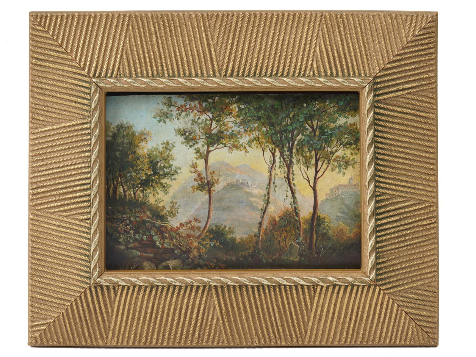 A J. SCHMIDT SIGNED OIL LANDSCAPE PAINTING 19TH C. (1 of 4)
