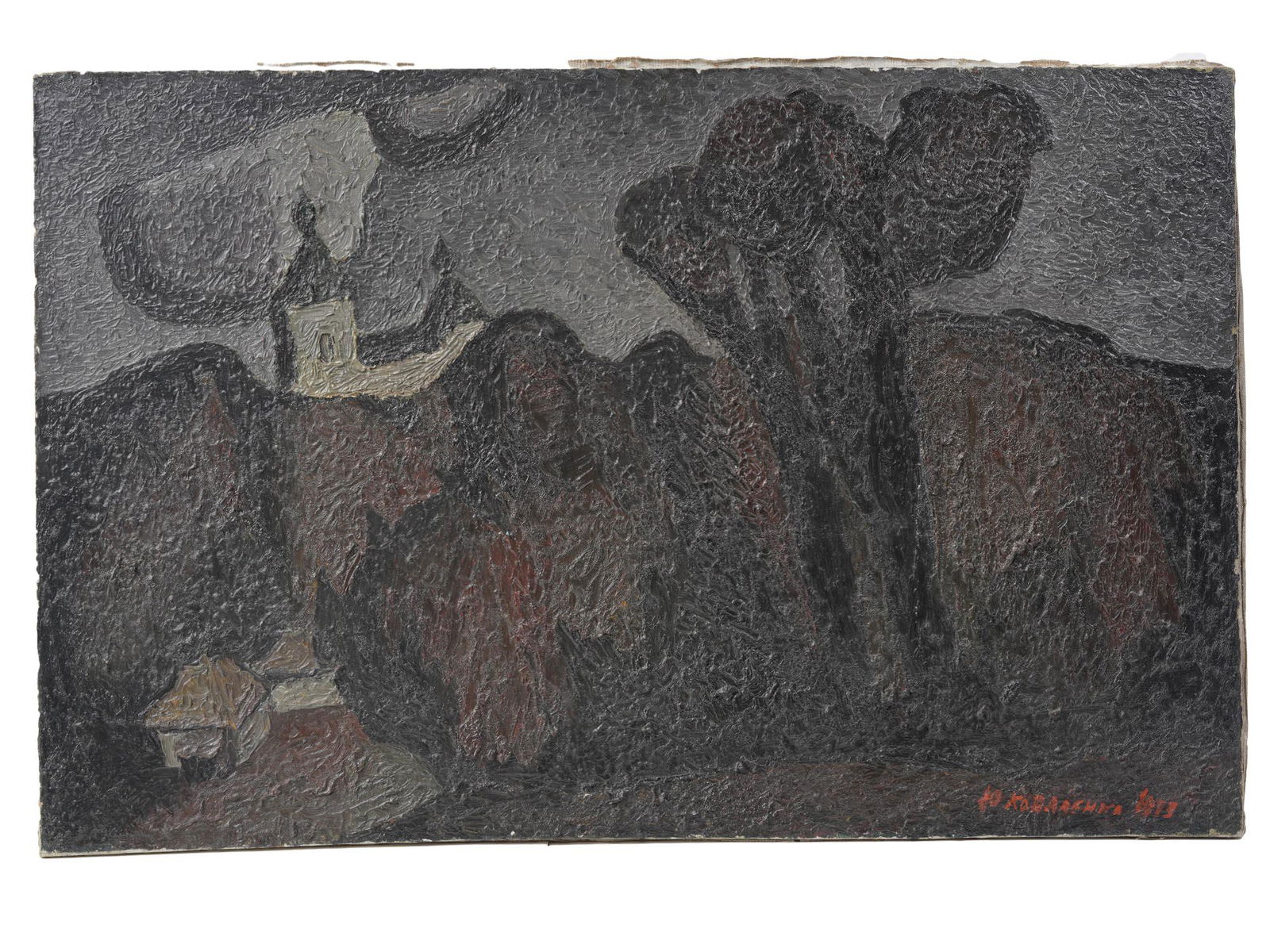 A UKRAINIAN SOVIET OIL PAINTING BY YURI KOVALENKO (1 of 8)