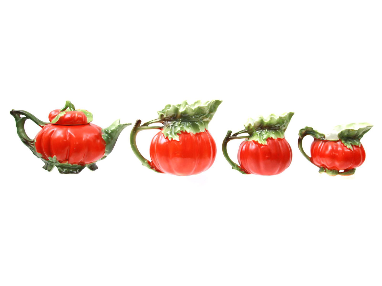 ROYAL BAYREUTH PORCELAIN TOMATO SET OF FOUR PIECE (1 of 8)