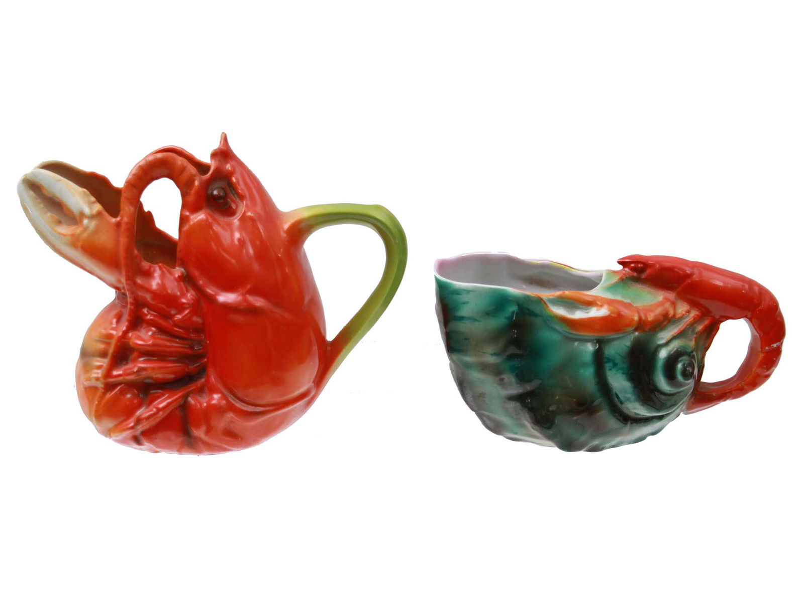 SET TWO ROYAL BAYREUTH PORCELAIN LOBSTER CREAMERS (1 of 8)