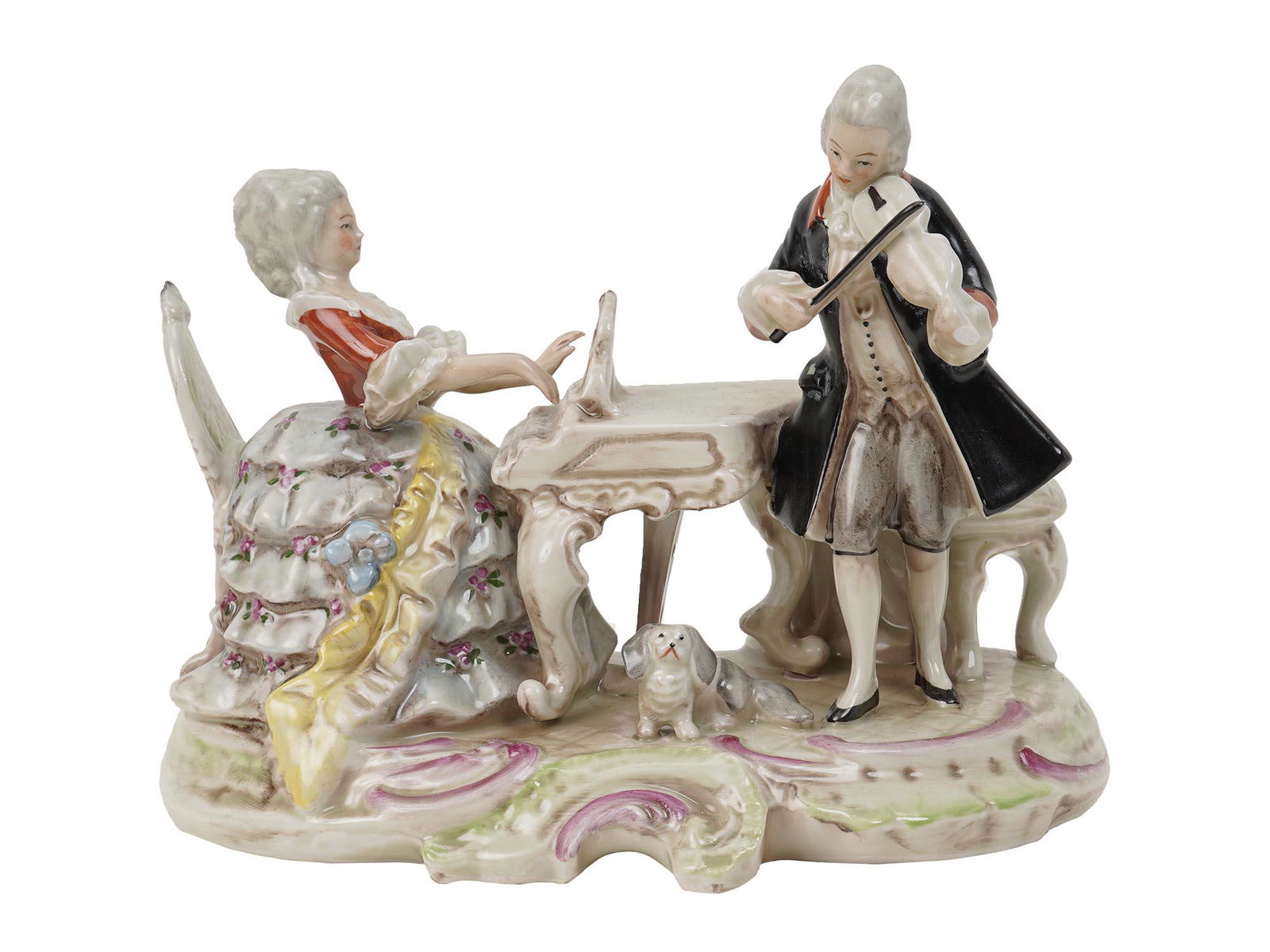 GERMAN LIPPELSDORF PORCELAIN FIGURINE MUSICIANS (1 of 6)