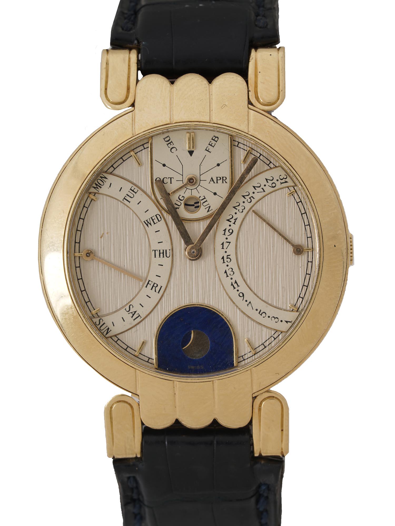 A VINTAGE ORIGINAL HARRY WINSTON 18K GOLD WATCH (1 of 7)