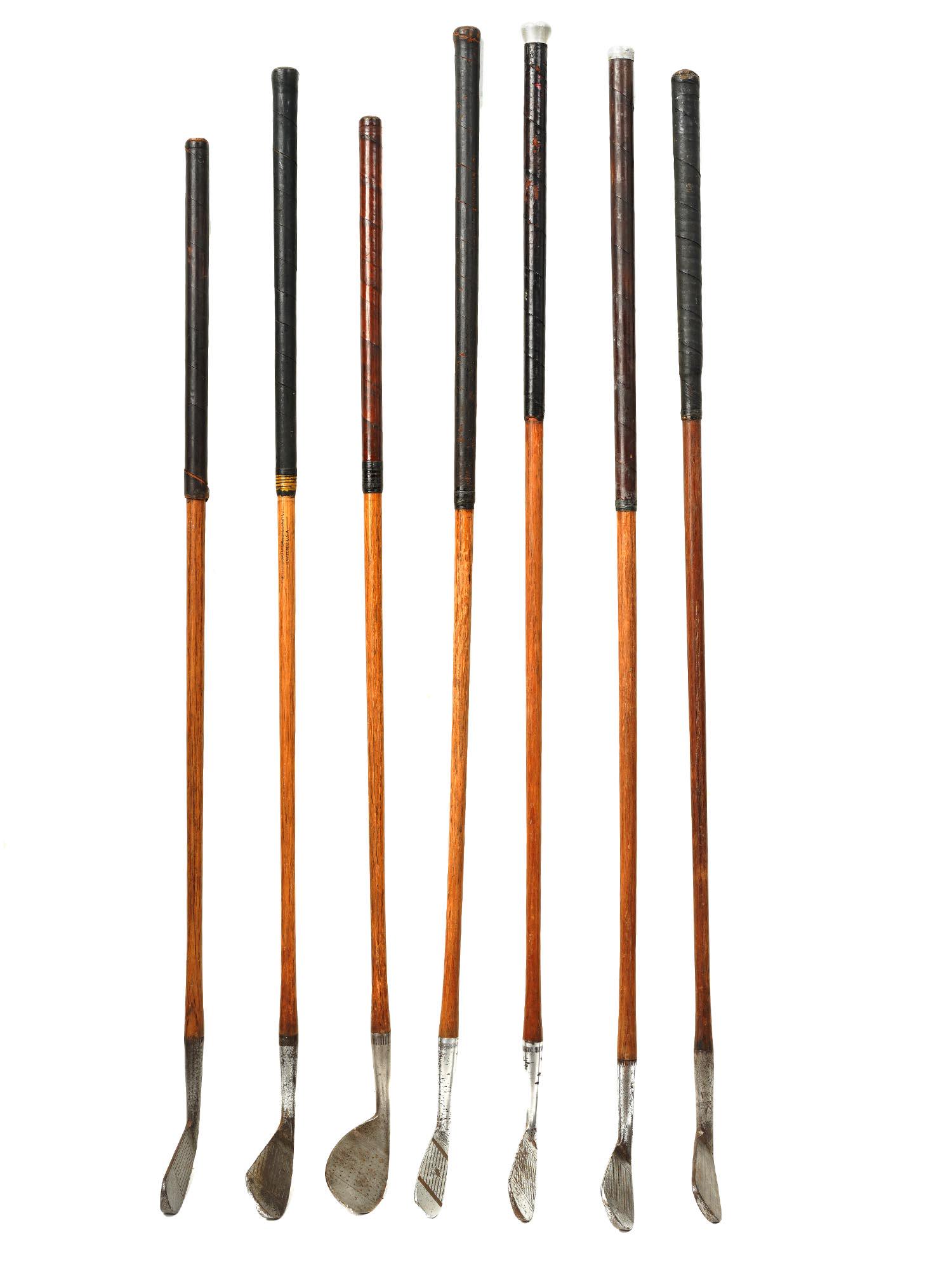 SEVEN VINTAGE GOLF CLUBS COLLECTION (1 of 8)