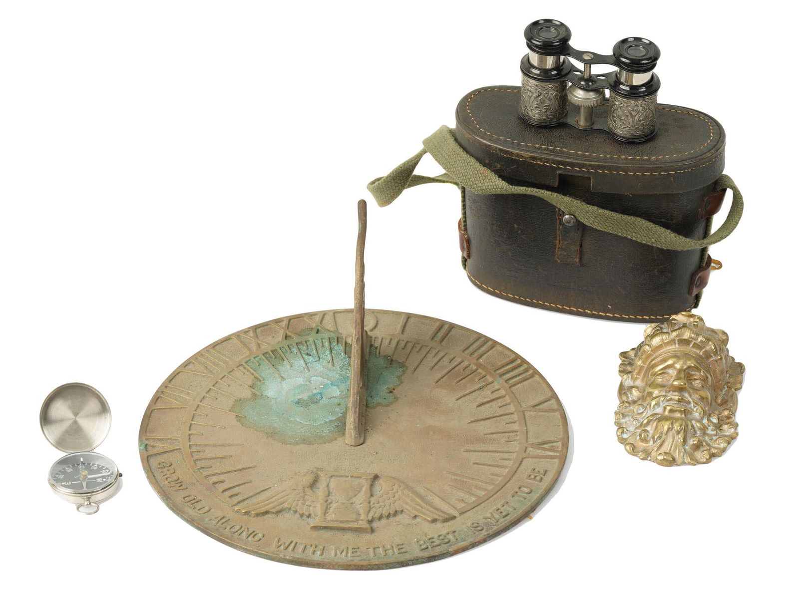 VINTAGE AND ANTIQUE DECORATIVE ITEMS W. SUN DIAL (1 of 7)