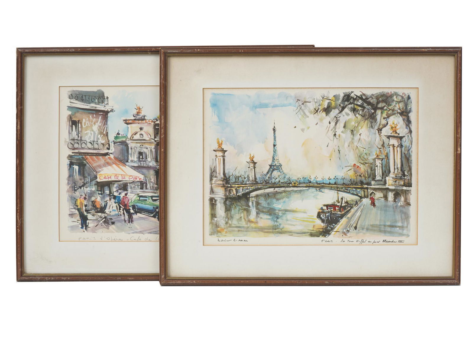 TWO FRENCH COLOR LITHOGRAPHS AFTER MARIUS GIRARD (1 of 12)