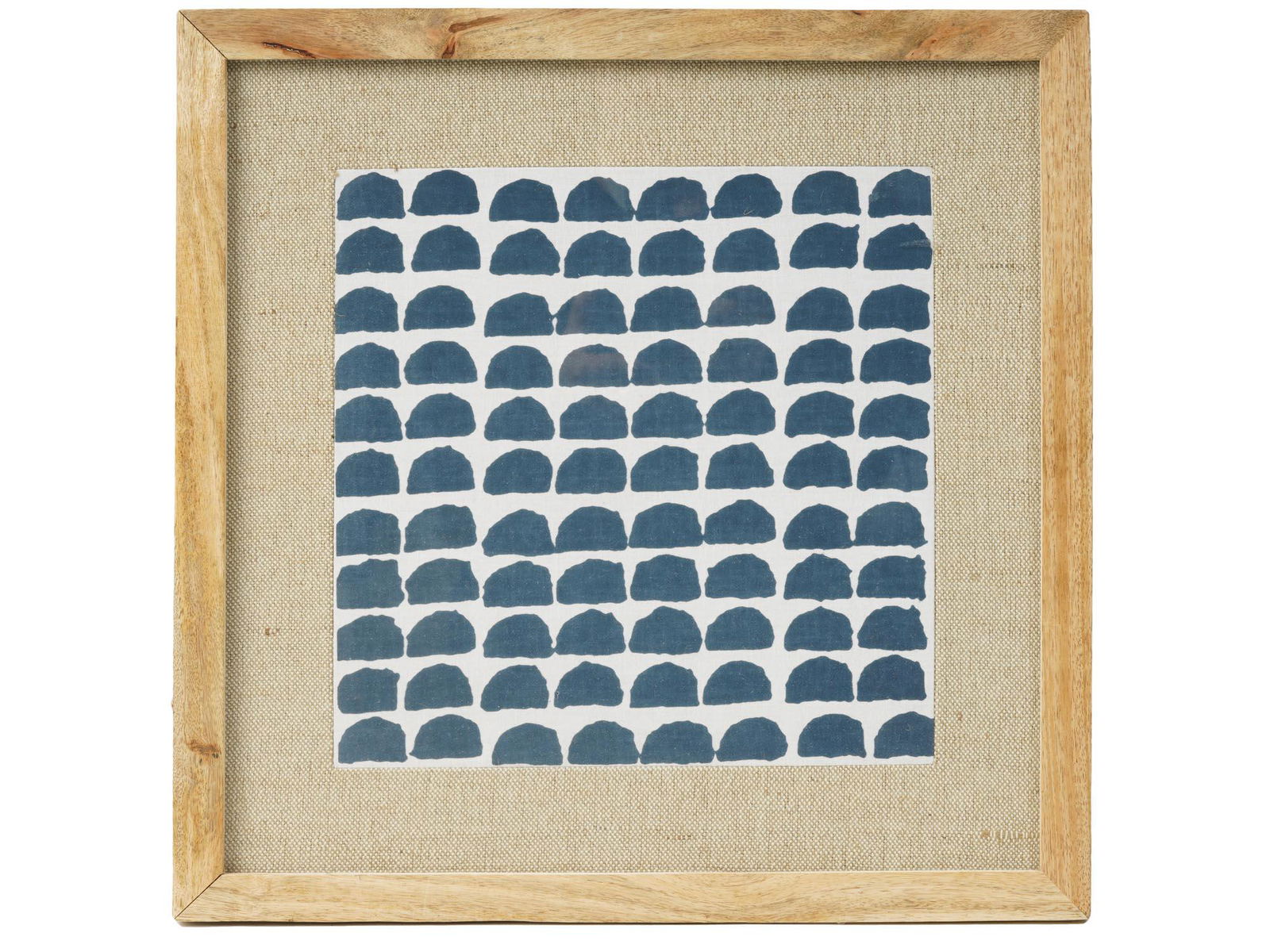 VINTAGE IKAT TEXTILE PATTERNED PAINTING WITH FRAME (1 of 3)