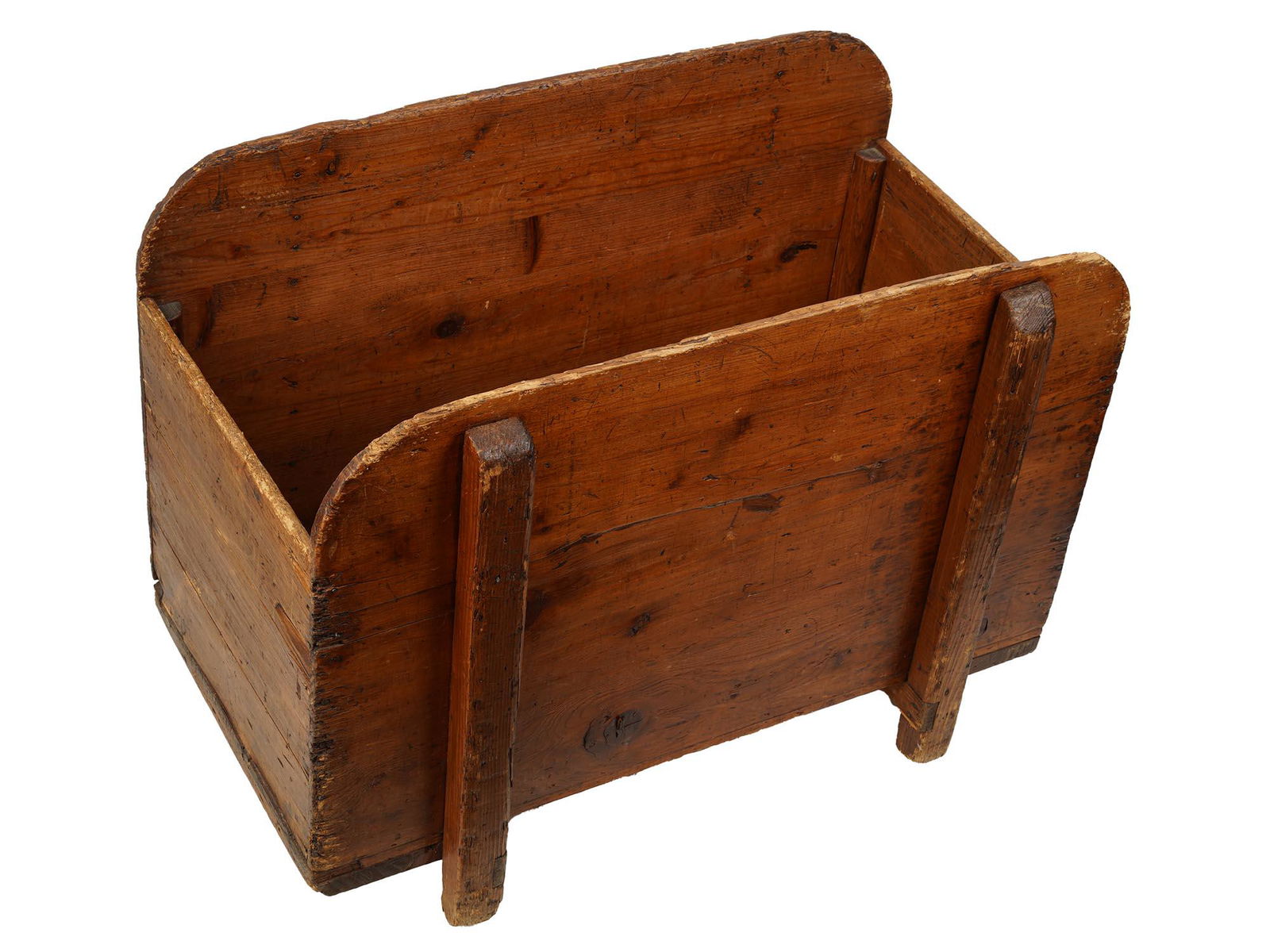AN ANTIQUE WOODEN CRATE WITH WHEELS HOUSE HOLD (1 of 4)