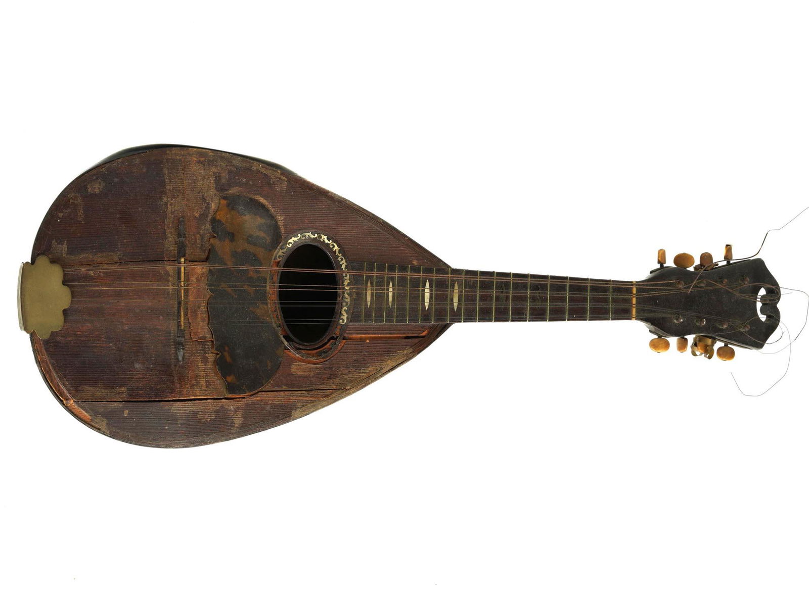 ANTIQUE ITALIAN FOLK MUSICAL INSTRUMENT MANDOLIN (1 of 3)