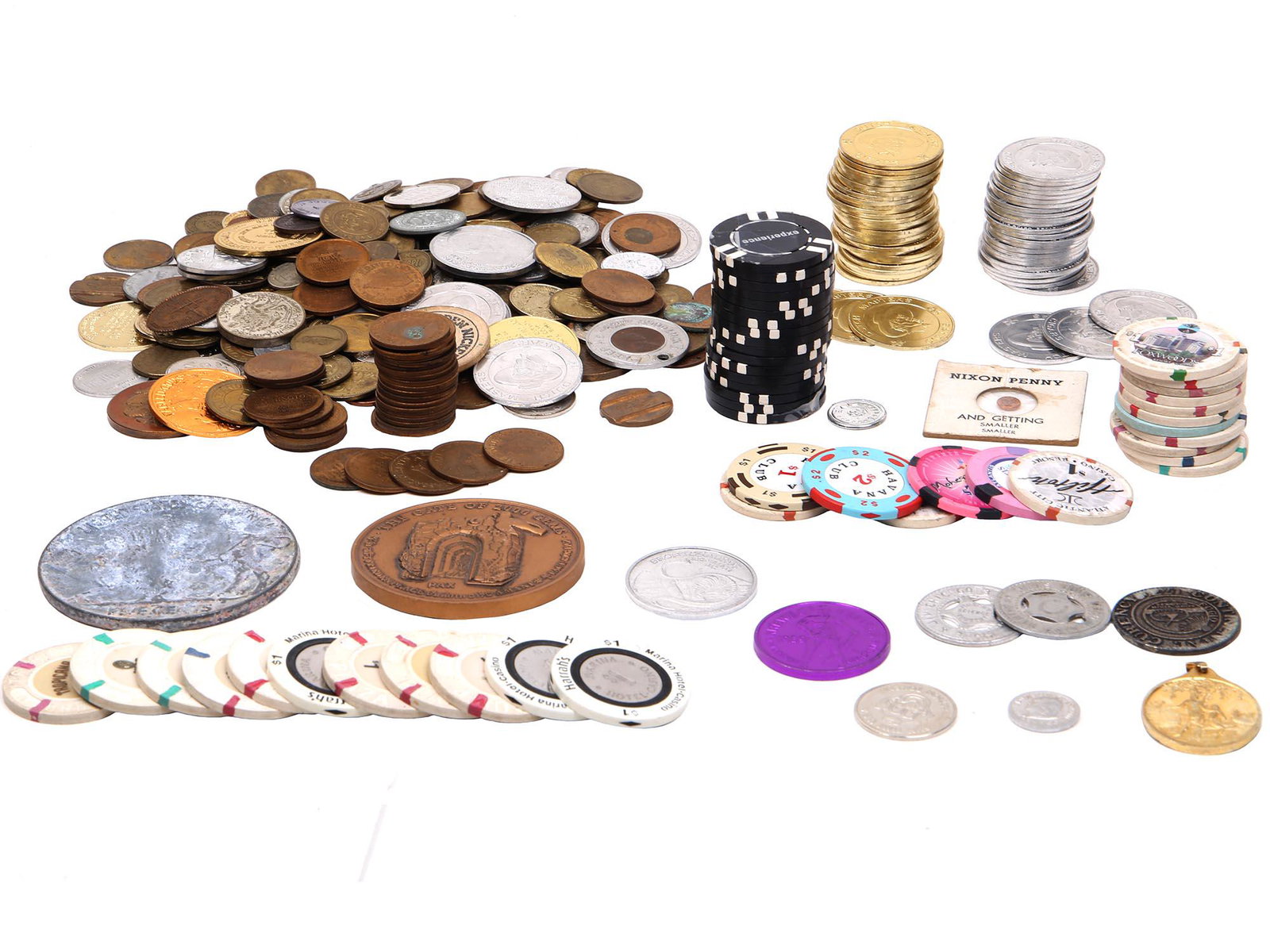 COLLECTION OF TOKENS EXONUMIA, COINS AND MEDALS (1 of 5)