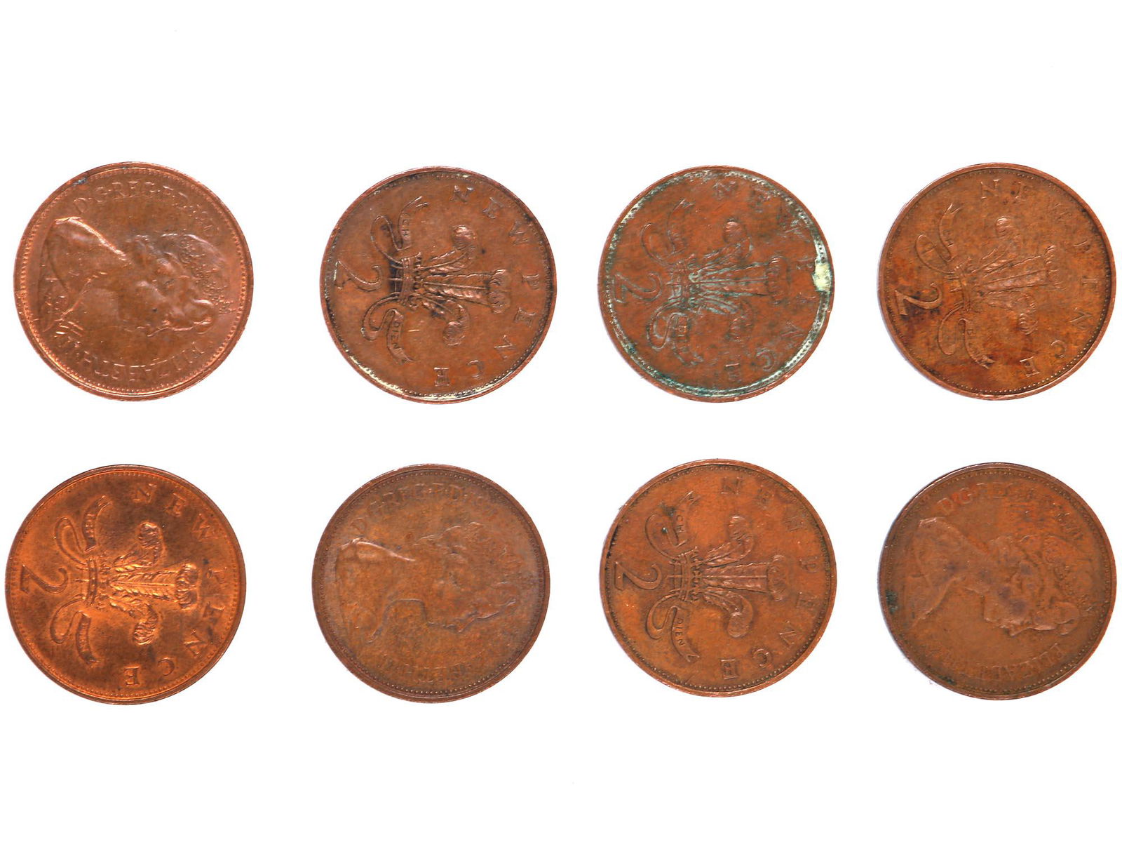 COLLECTION OF UK 2 NEW PENCE 1971 COINS LOT (1 of 6)