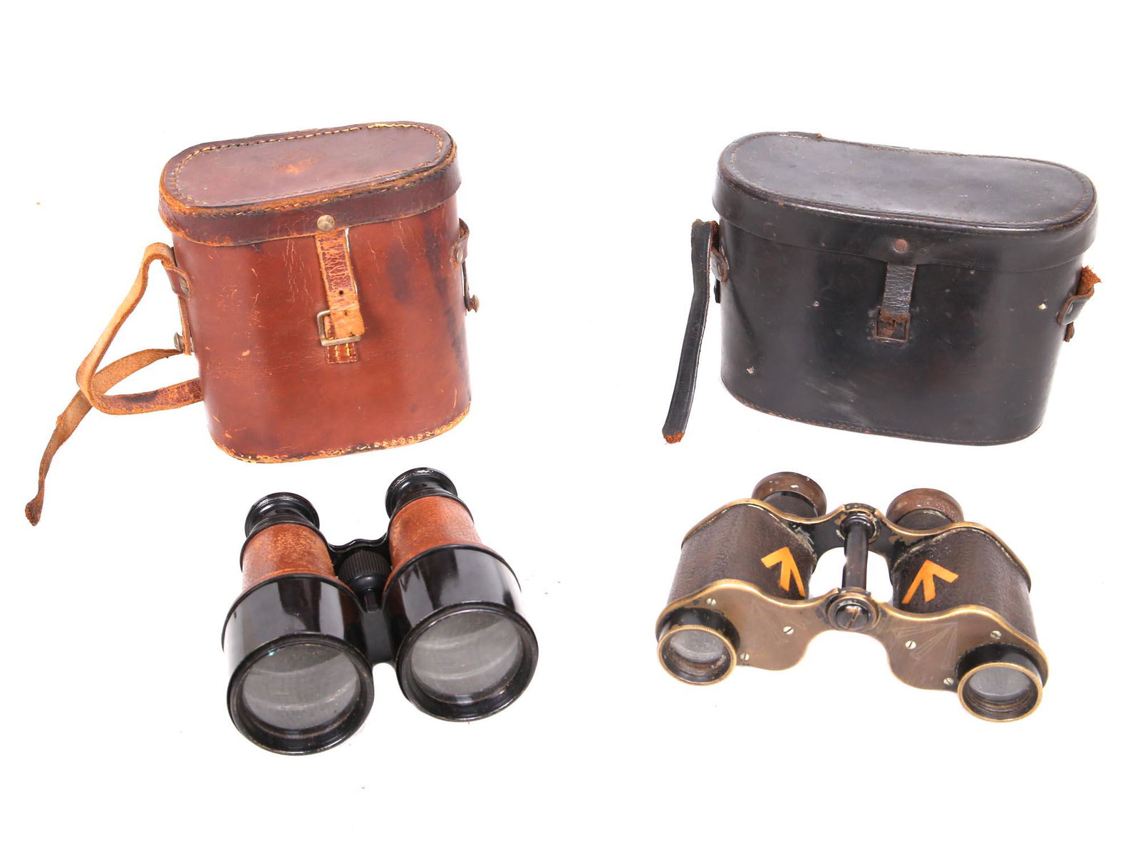 EARLY 20TH CENTURY VINTAGE MILITARY BINOCULARS LOT (1 of 5)
