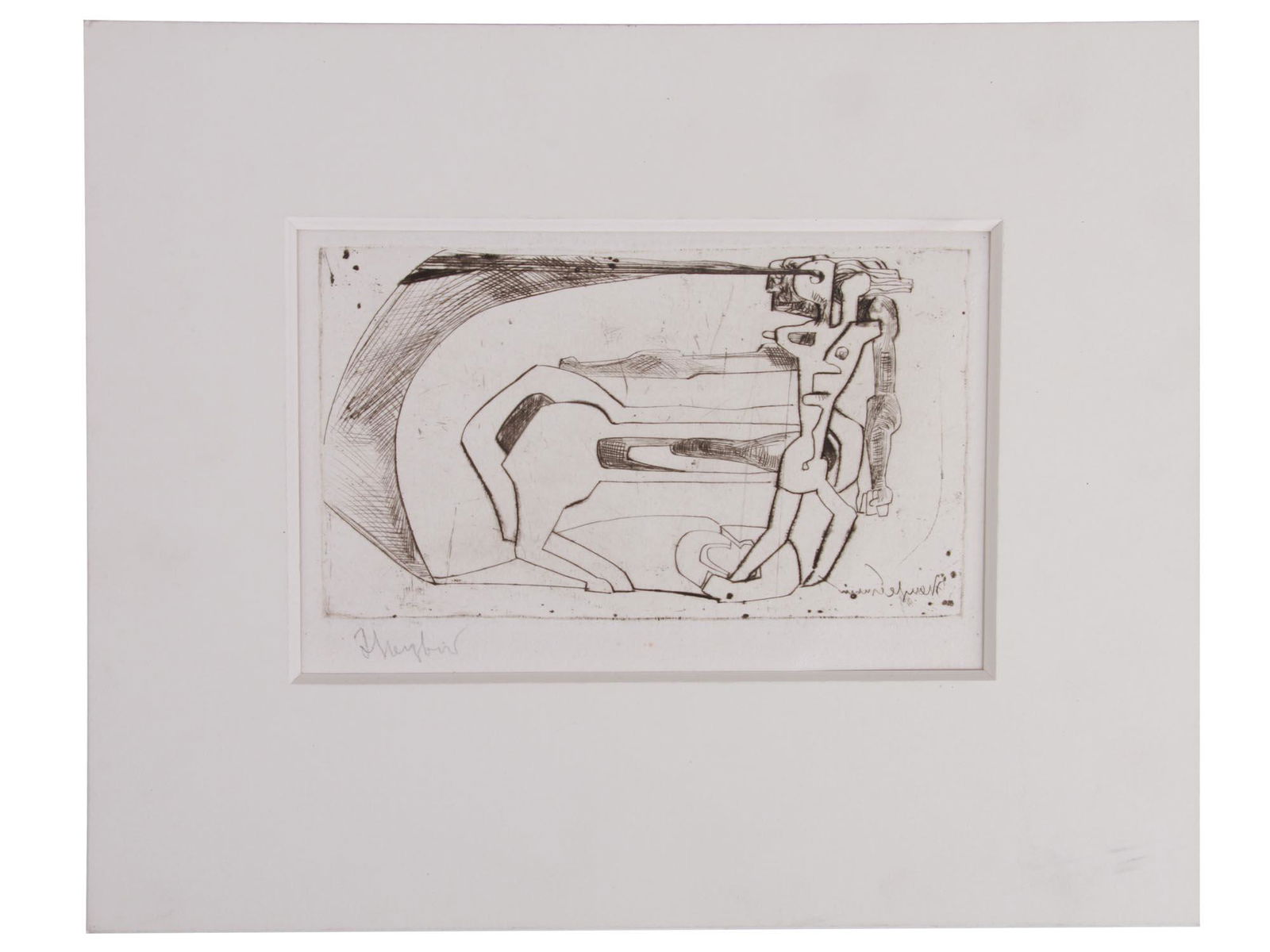 A RUSSIAN ABSTRACT ETCHING BY ERNST NEIZVESTNY (1 of 4)