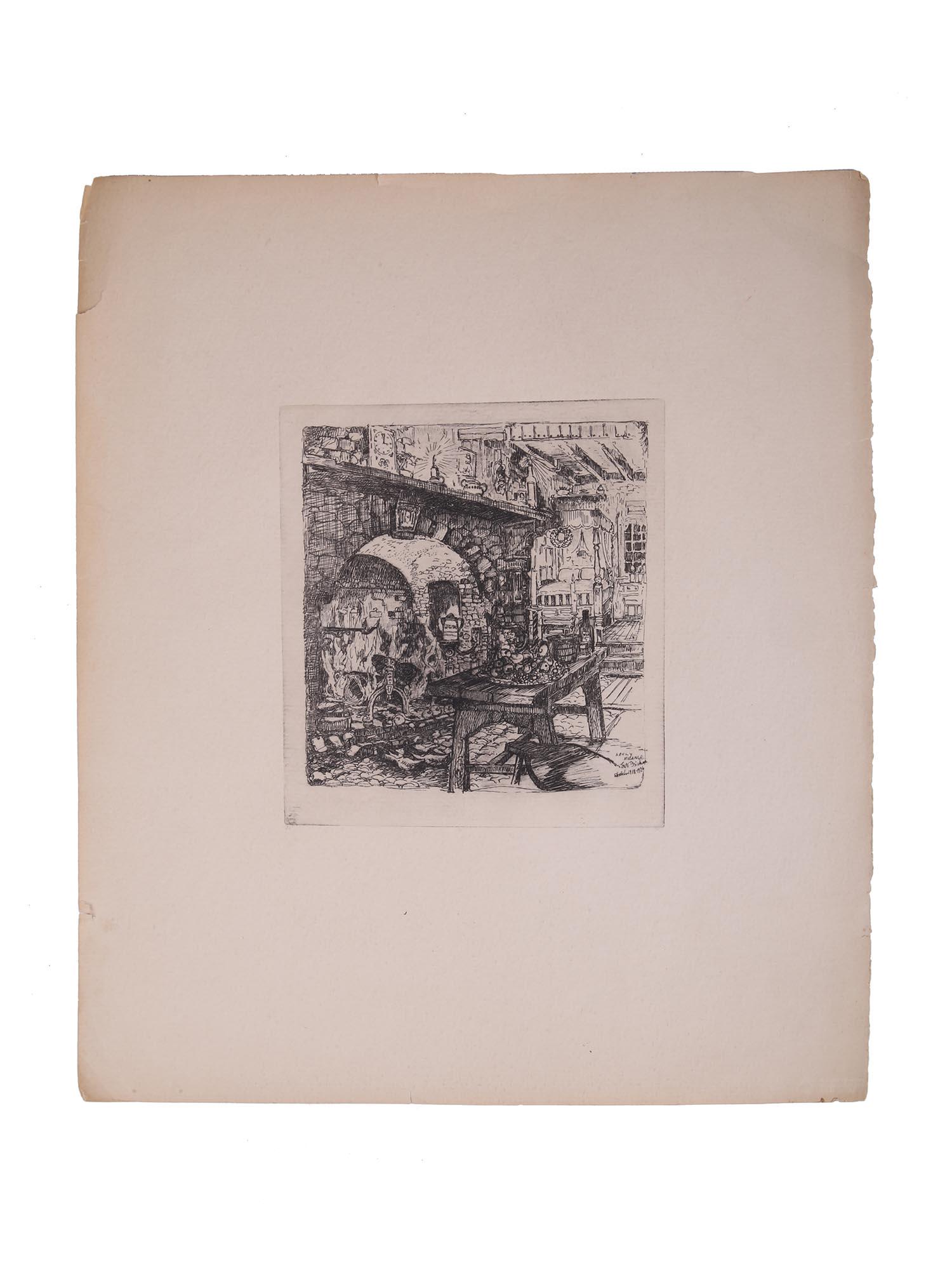 AMERICAN ETCHING OF OLD FRANCE BY EDWILL FISHER (1 of 4)