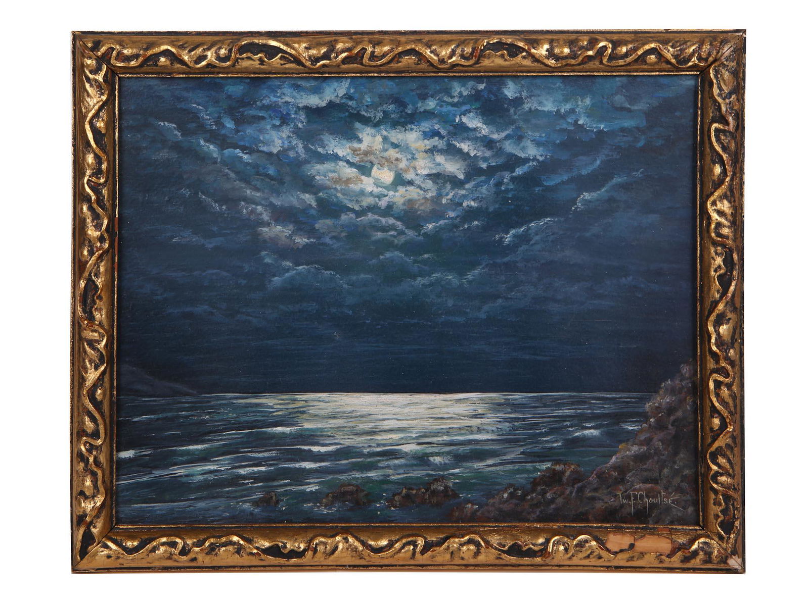 RUSSIAN OIL PAINTING SEASCAPE BY IVAN F CHOULTSE (1 of 5)