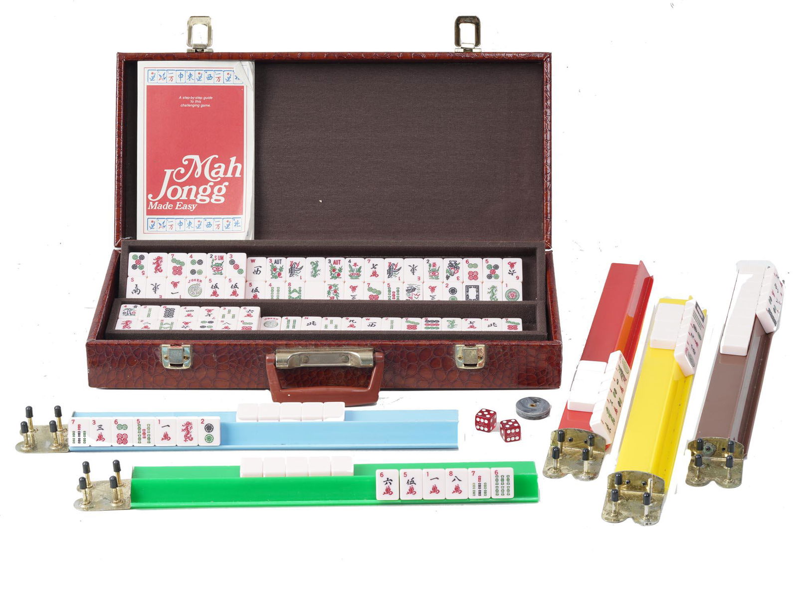 VINTAGE MAHJONG CASED GAME & A STEP BY STEP GUIDE (1 of 4)