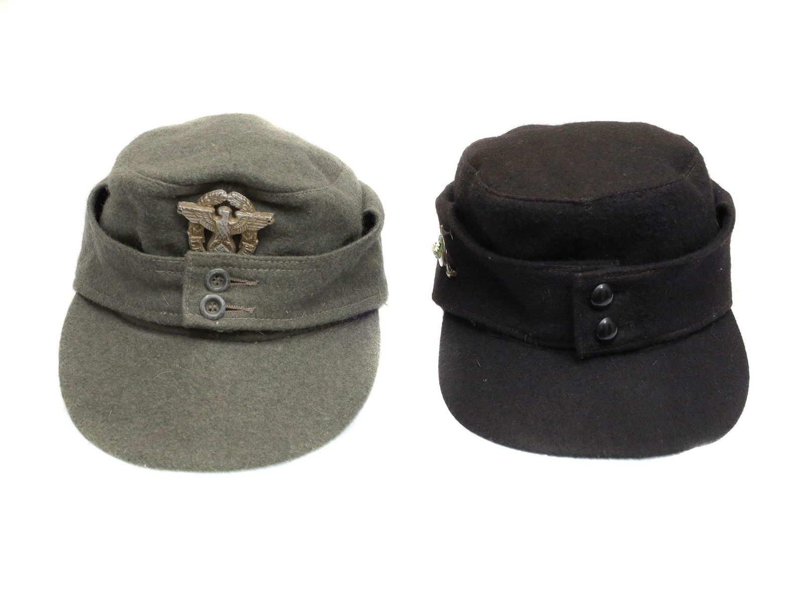 A LOT OF TWO GERMAN WWII CAPS (1 of 11)