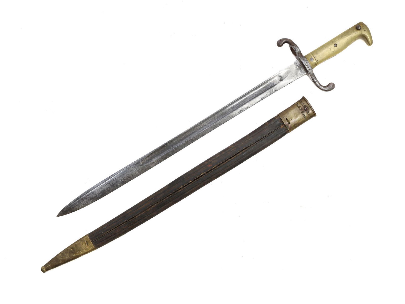 A GERMAN M-1871 MAUSER BAYONET WITH SCABBARD (1 of 6)