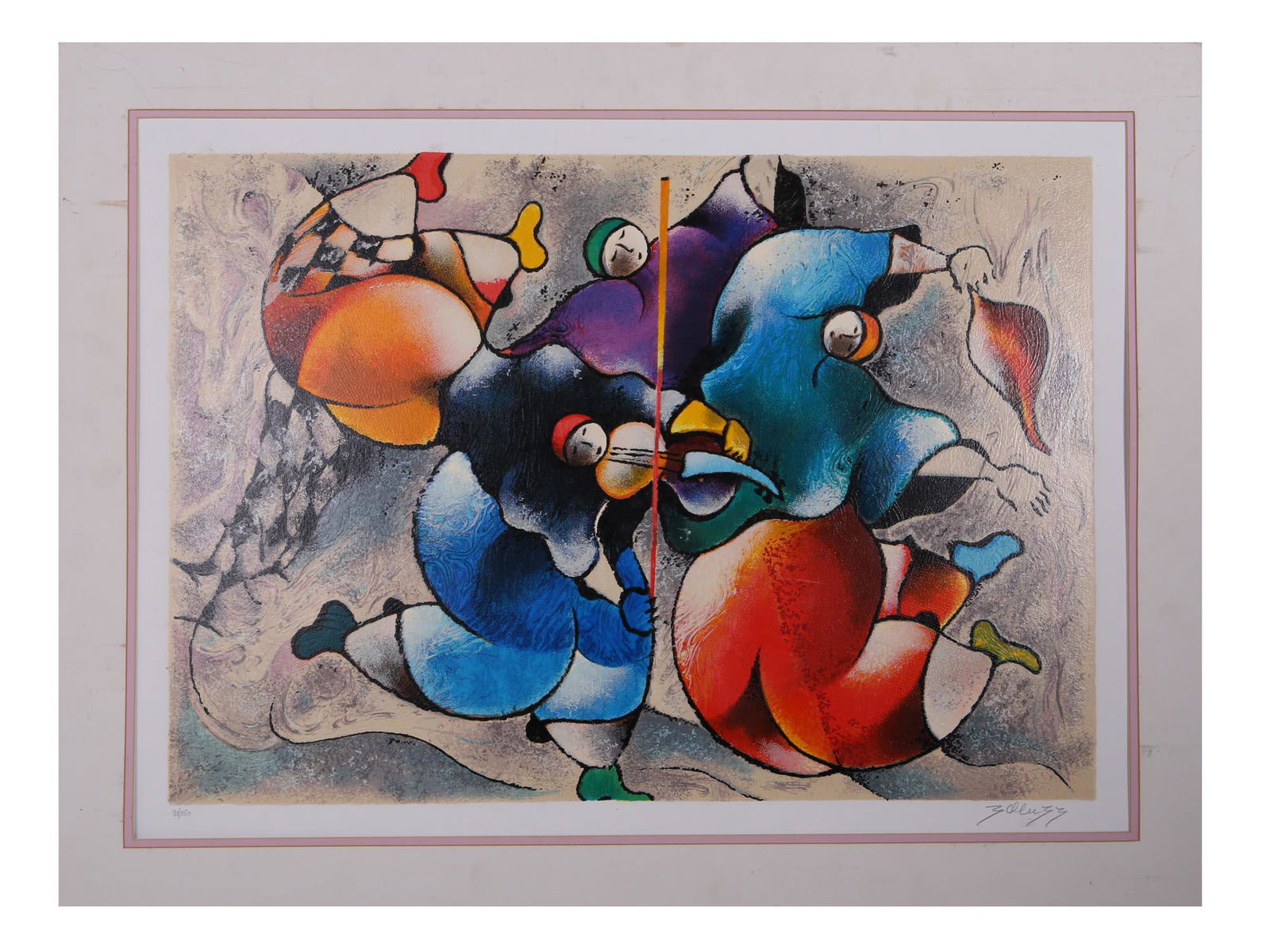 AN ISRAELI AVANT GARDE SERIGRAPH BY DAVID SCHLUSS (1 of 4)