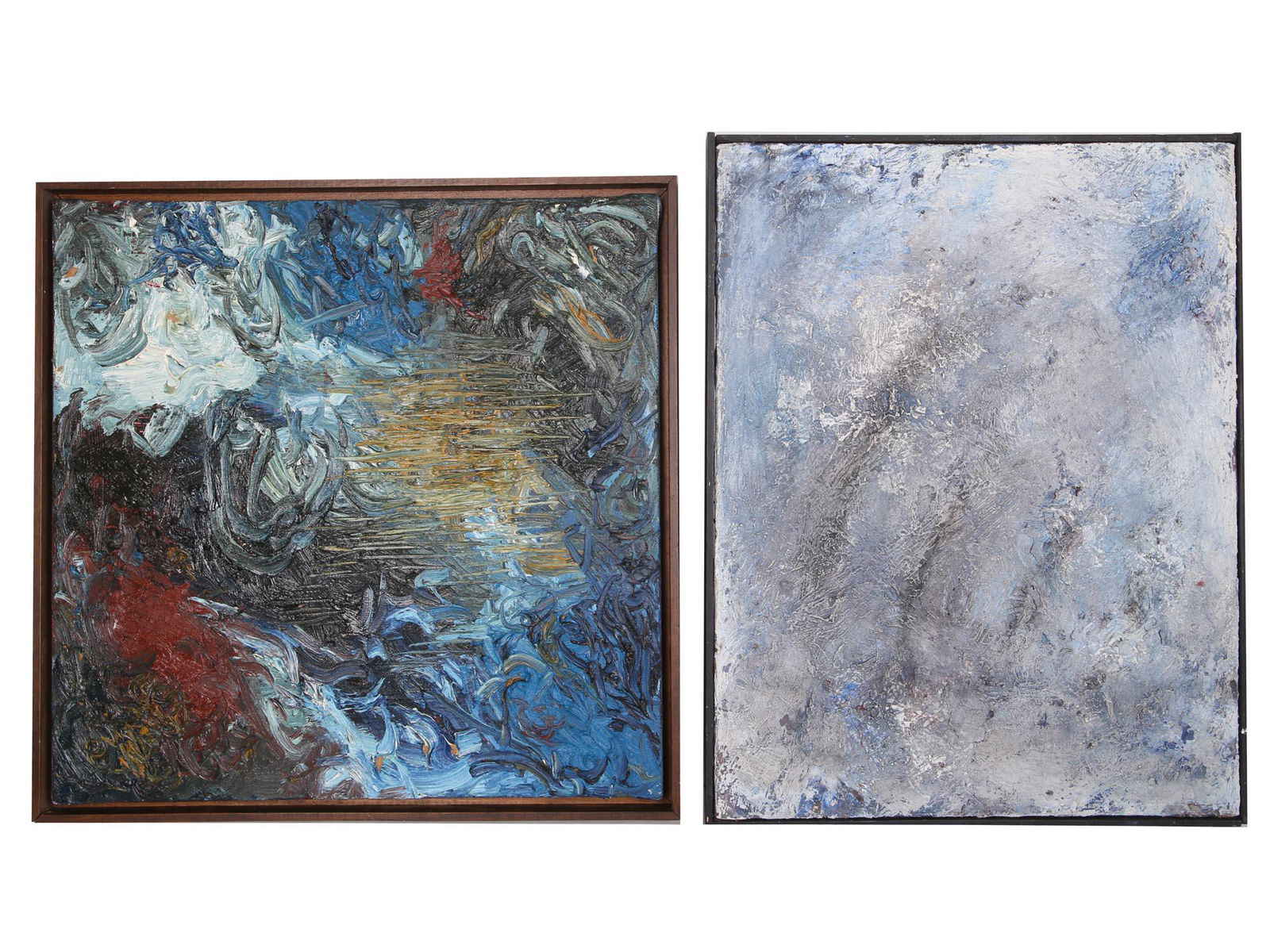 TWO ABSTRACT OIL PAINTINGS BY CAROLYN MUNACO (1 of 8)