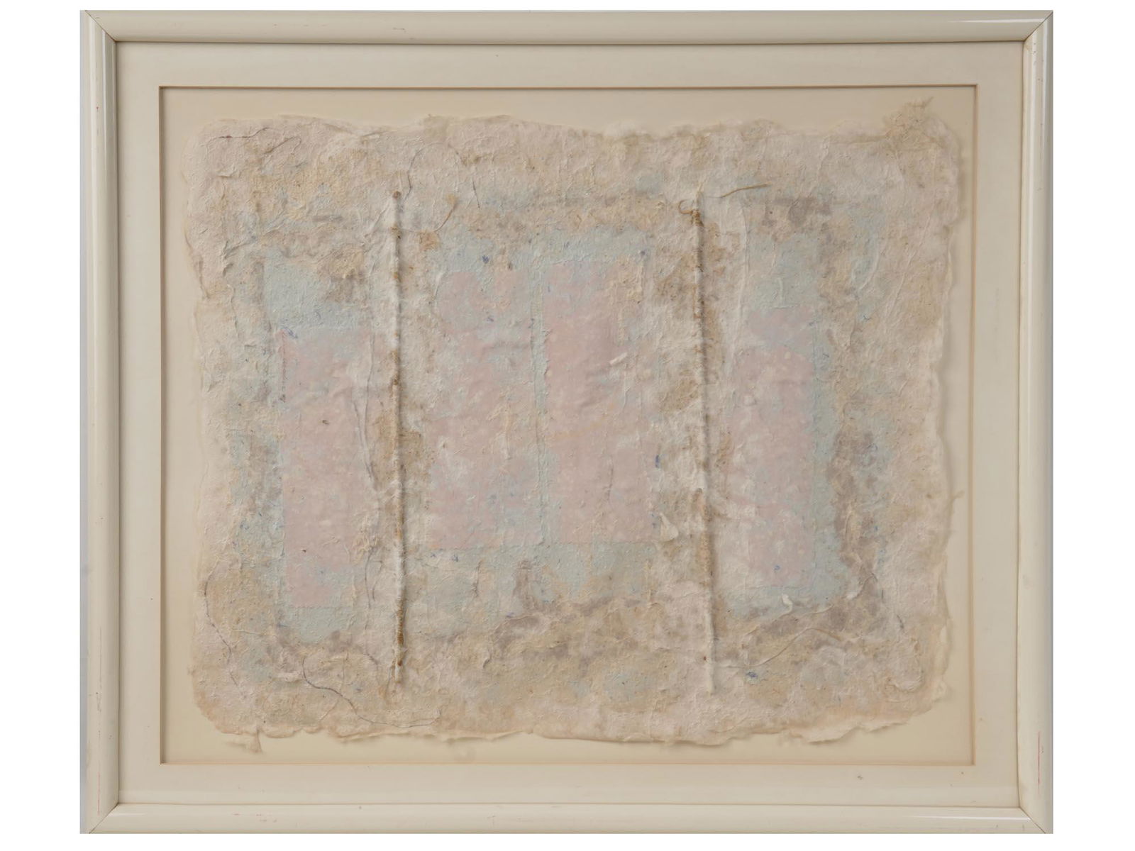 MIXED MEDIA PAINTING ON HANDMADE TEXTURED PAPER (1 of 4)