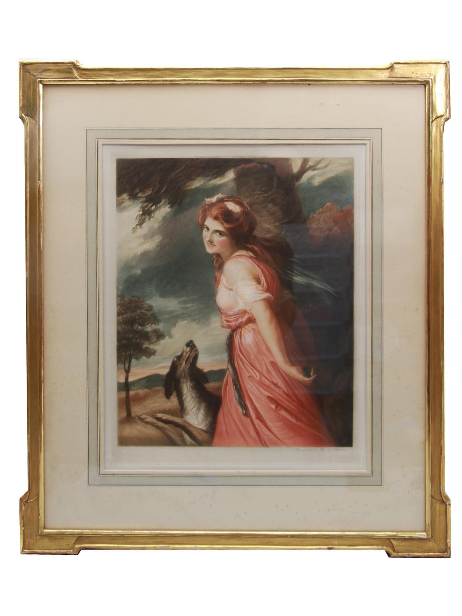 AFTER ROMNEY BRITISH MEZZOTINT BY SYDNEY WILSON (1 of 5)