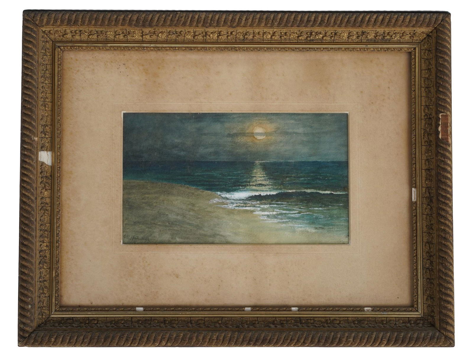 AN AMERICAN MARINE WATERCOLOR BY G.R. HARDENBERGH (1 of 4)