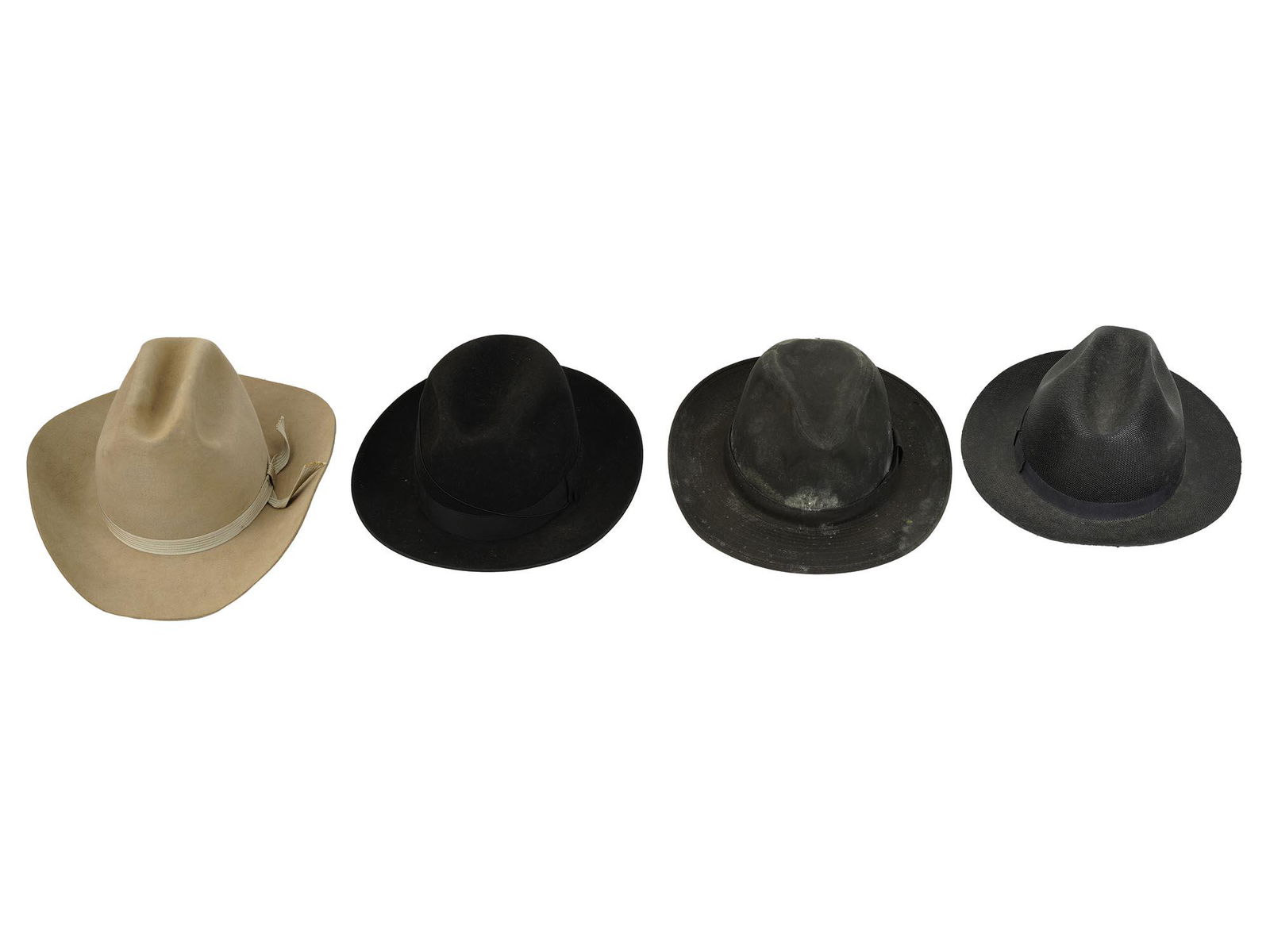 A LOT OF FOUR MEN FELT HATS IN ORIGINAL BOXES (1 of 12)