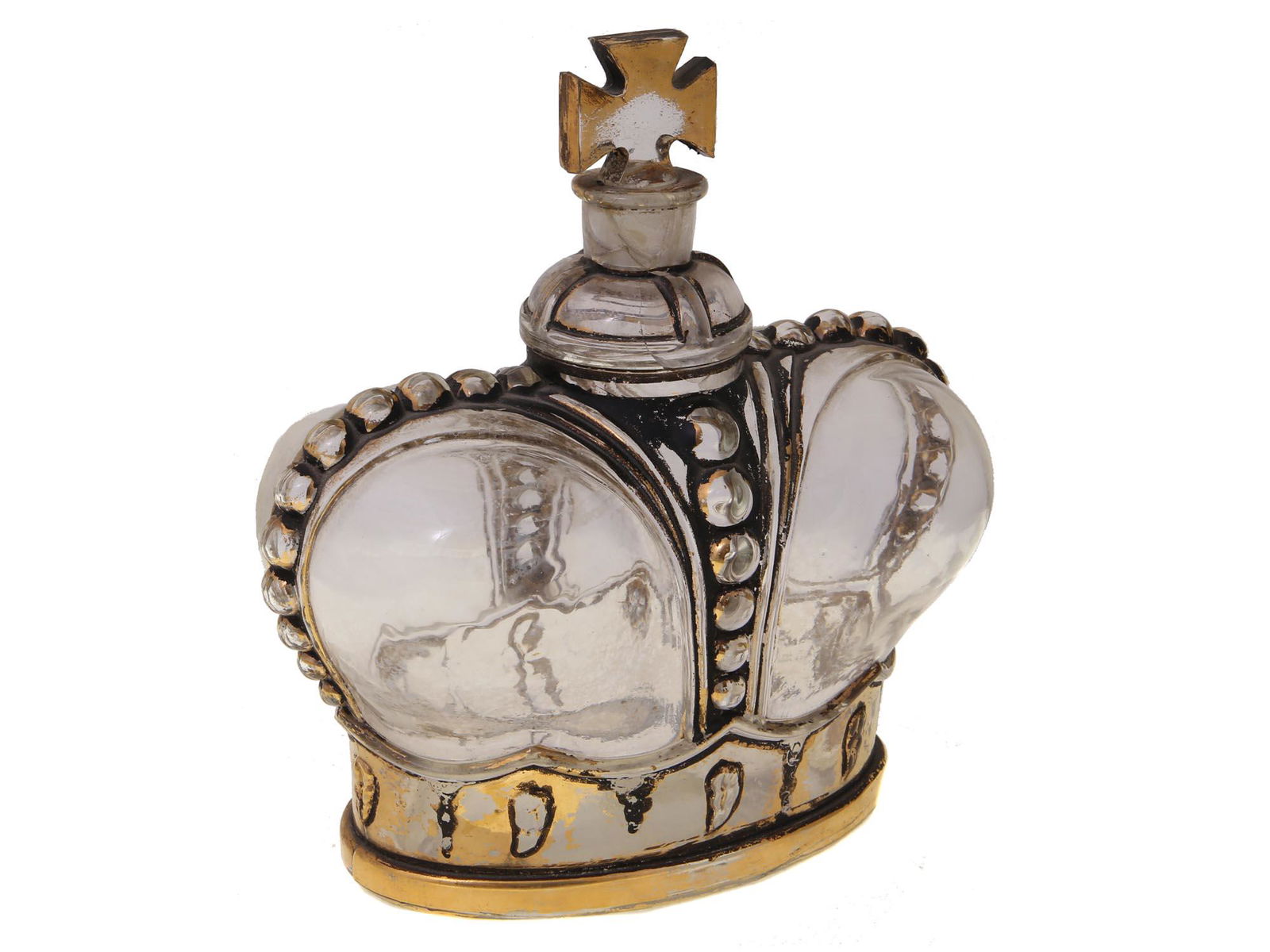 GLASS PERFUME CROWN BOTTLE BY PRINCE MATCHABELLI (1 of 8)